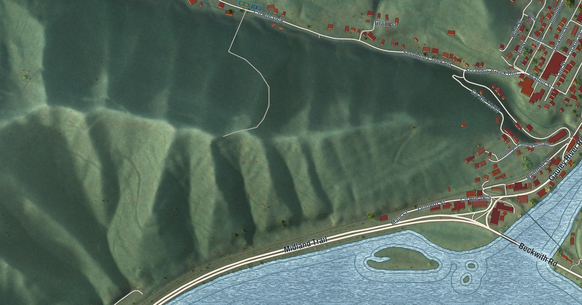 Map of Gauley Bridge, West Virginia in 2026