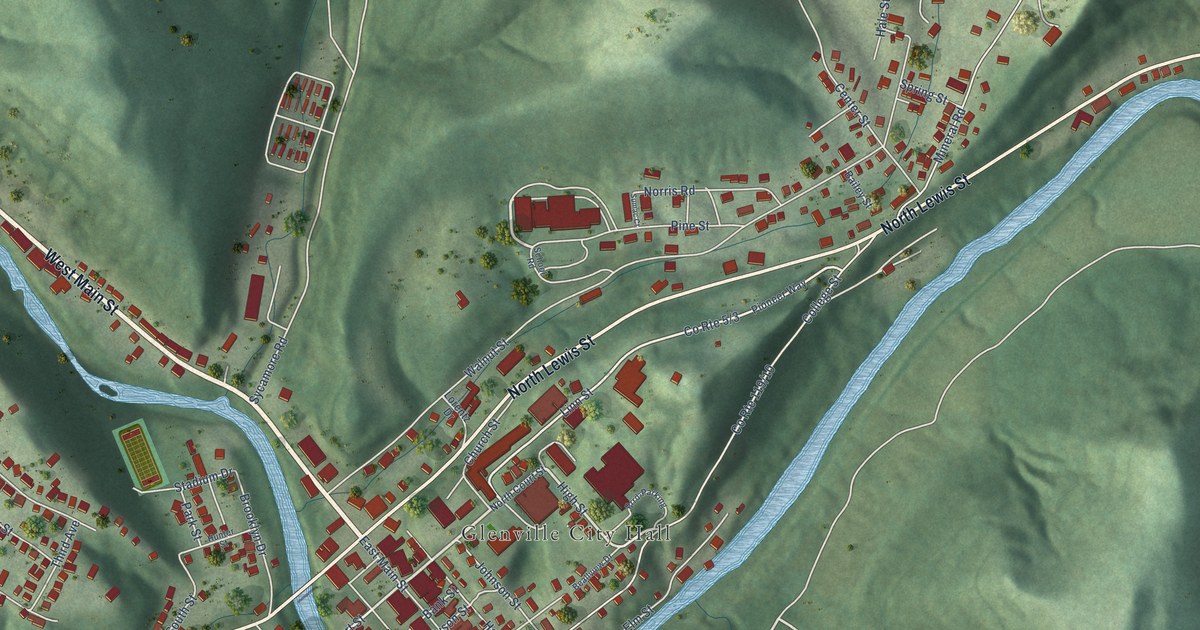 Map of Glenville, West Virginia in 2026