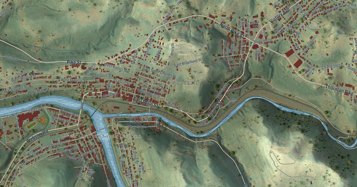 Map of Grafton, West Virginia in 2026