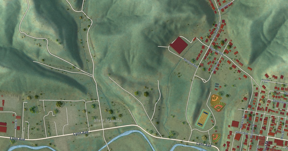 Map of Hamlin, West Virginia in 2026