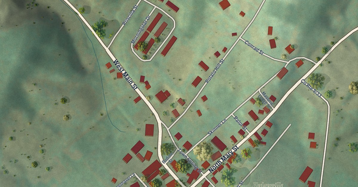 Map of Hedgesville, West Virginia in 2026