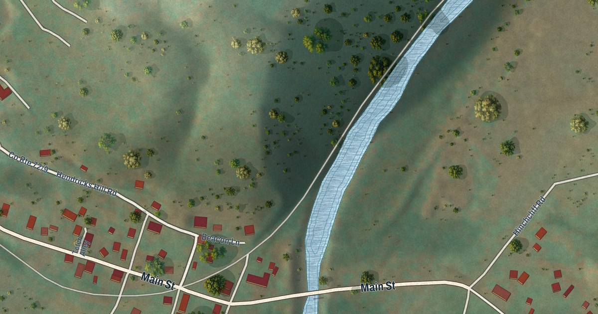 Map of Hendricks, West Virginia in 2026