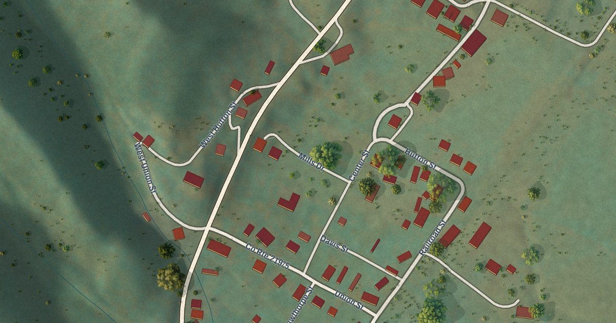 Map of Huttonsville, West Virginia in 2026