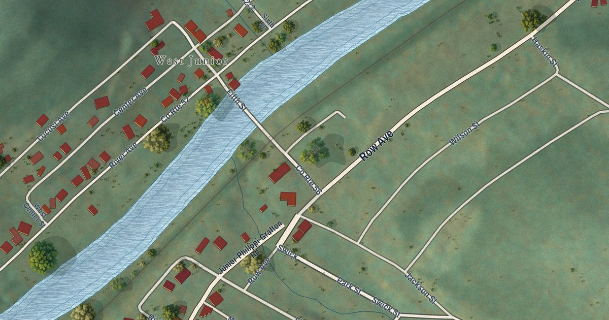 Map of Junior, West Virginia in 2026