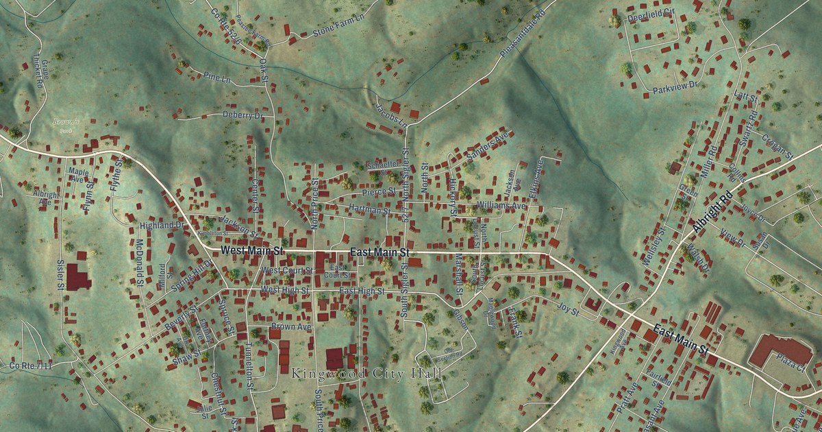 Map of Kingwood, West Virginia in 2026