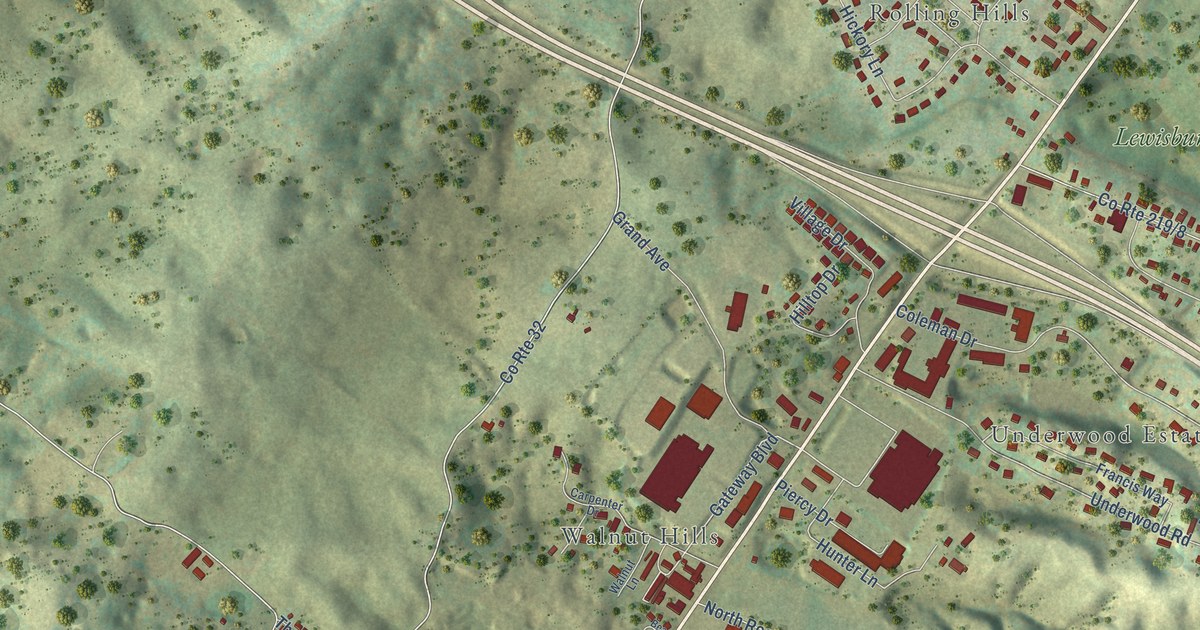 Map of Lewisburg, West Virginia in 2026