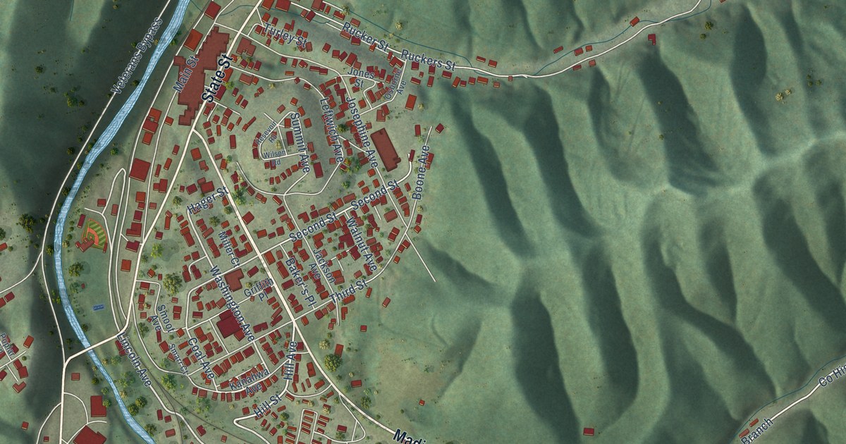 Map of Madison, West Virginia in 2026