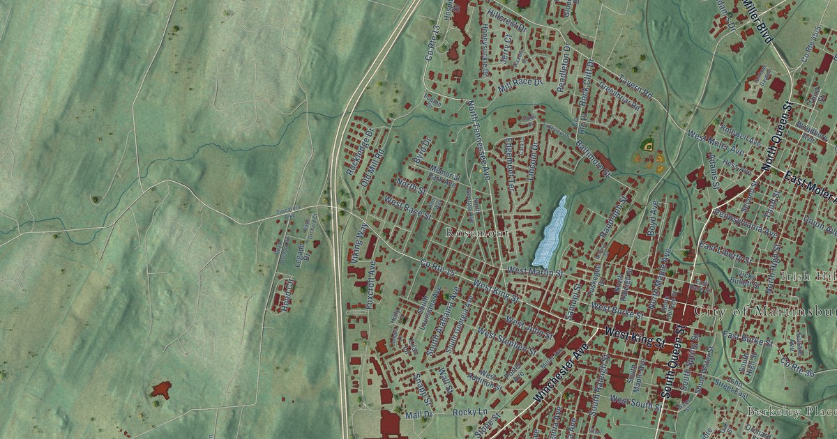 Map of Martinsburg, West Virginia in 2026