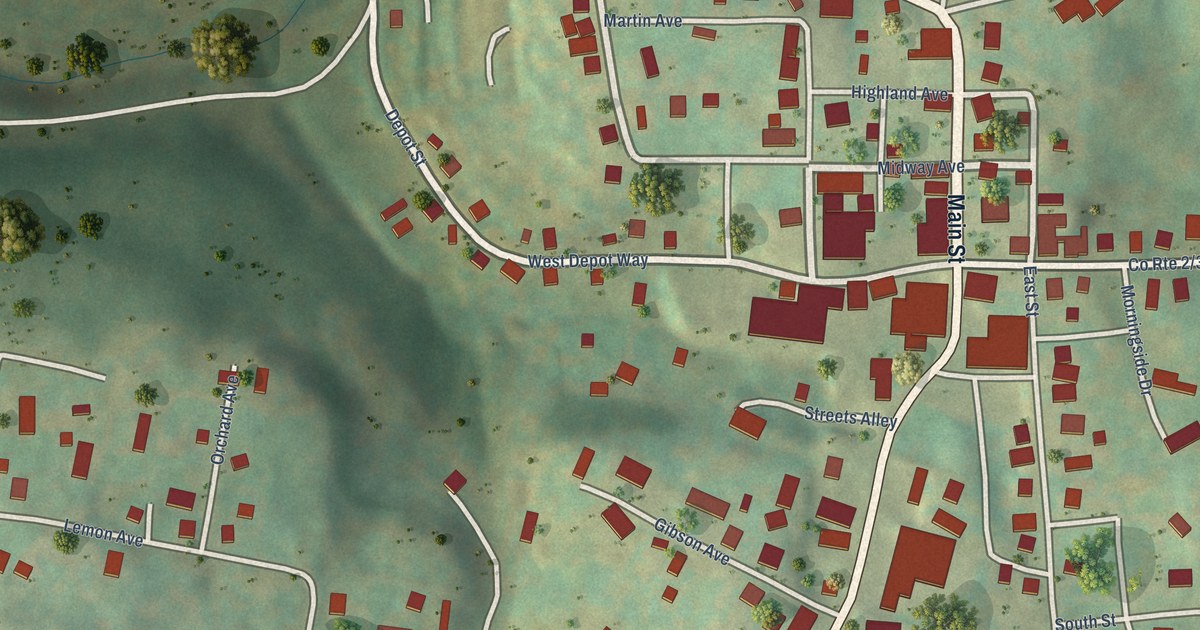 Map of Masontown, West Virginia in 2026