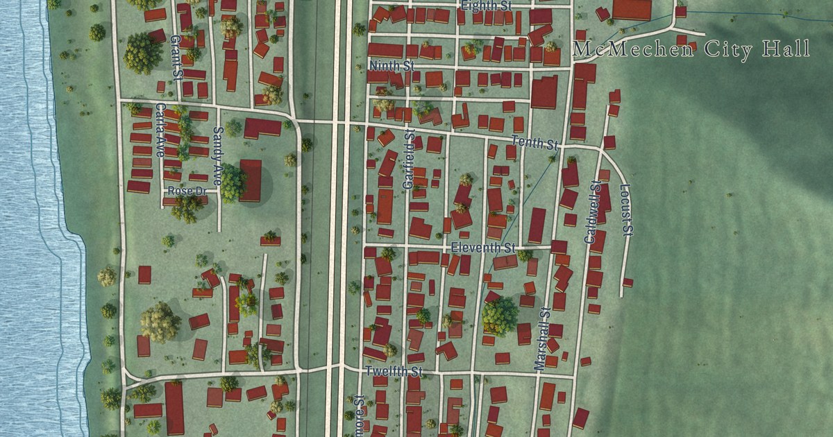 Map of McMechen, West Virginia in 2026