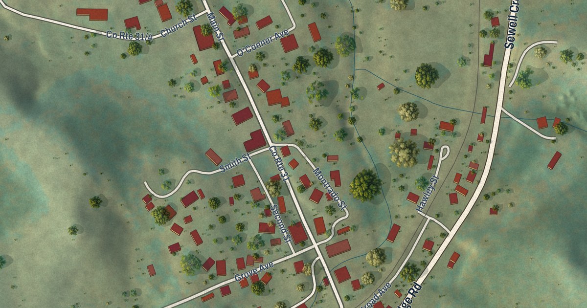 Map of Meadow Bridge, West Virginia in 2026