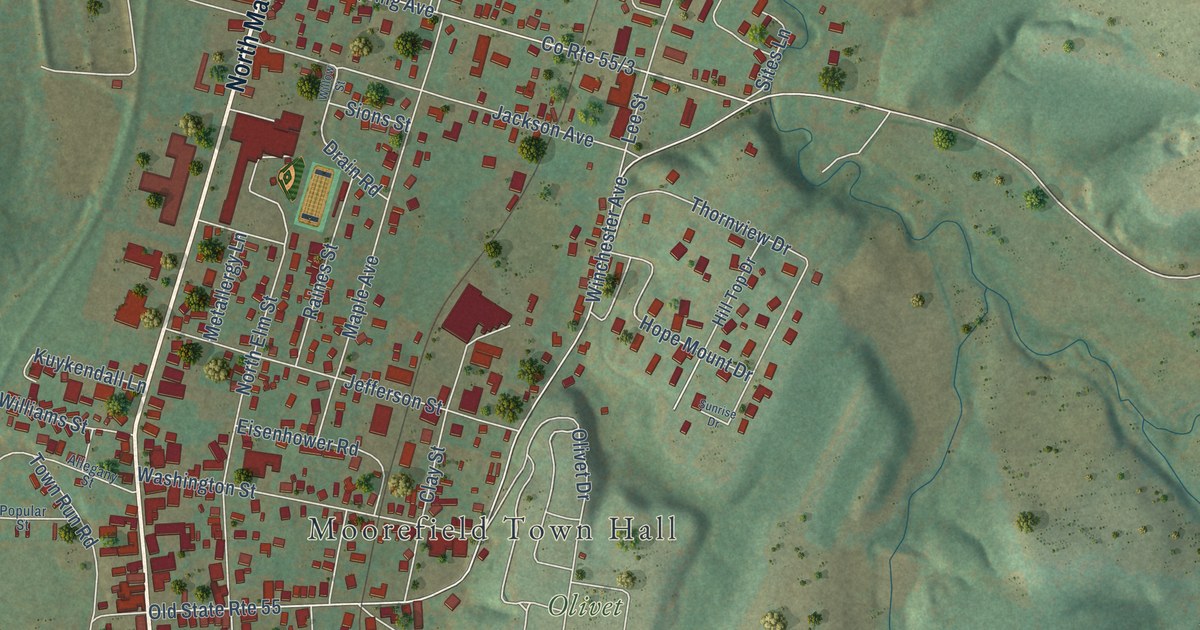 Map of Moorefield, West Virginia in 2026