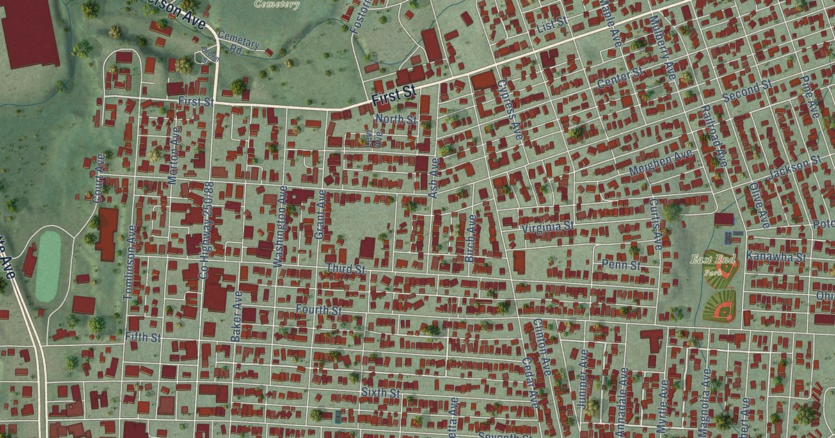 Map of Moundsville, West Virginia in 2026