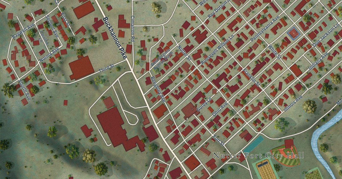 Map of Nutter Fort, West Virginia in 2026