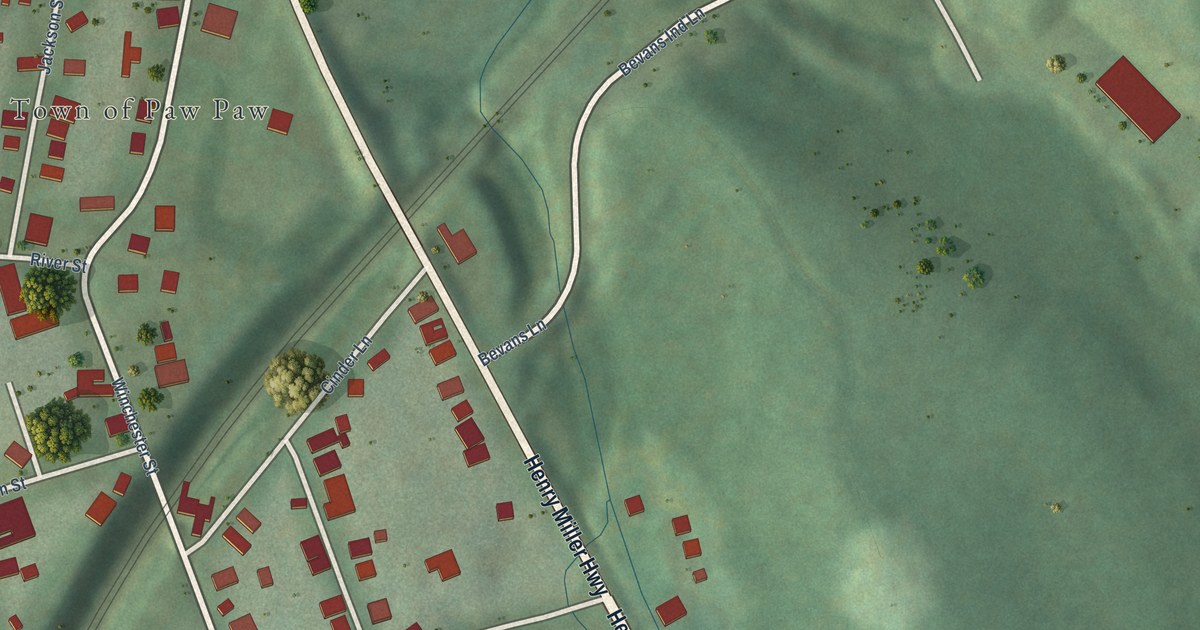 Map of Paw Paw, West Virginia in 2026