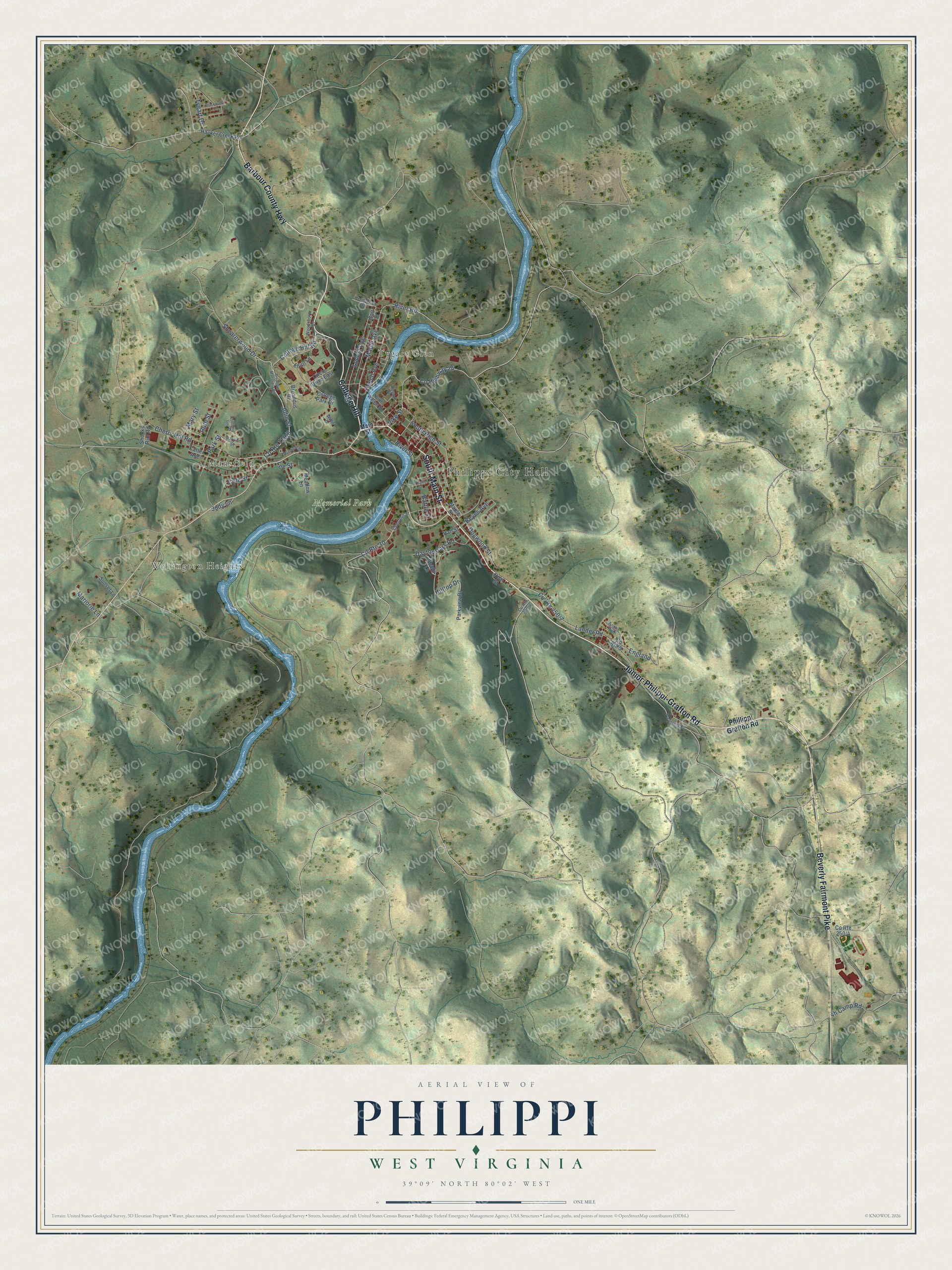 Watermarked full-map preview of Philippi, West Virginia