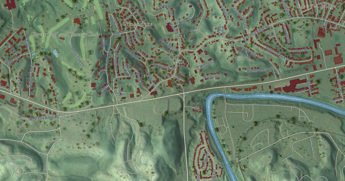 Map of Pea Ridge, West Virginia in 2026