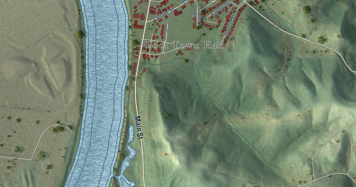 Map of Poca, West Virginia in 2026