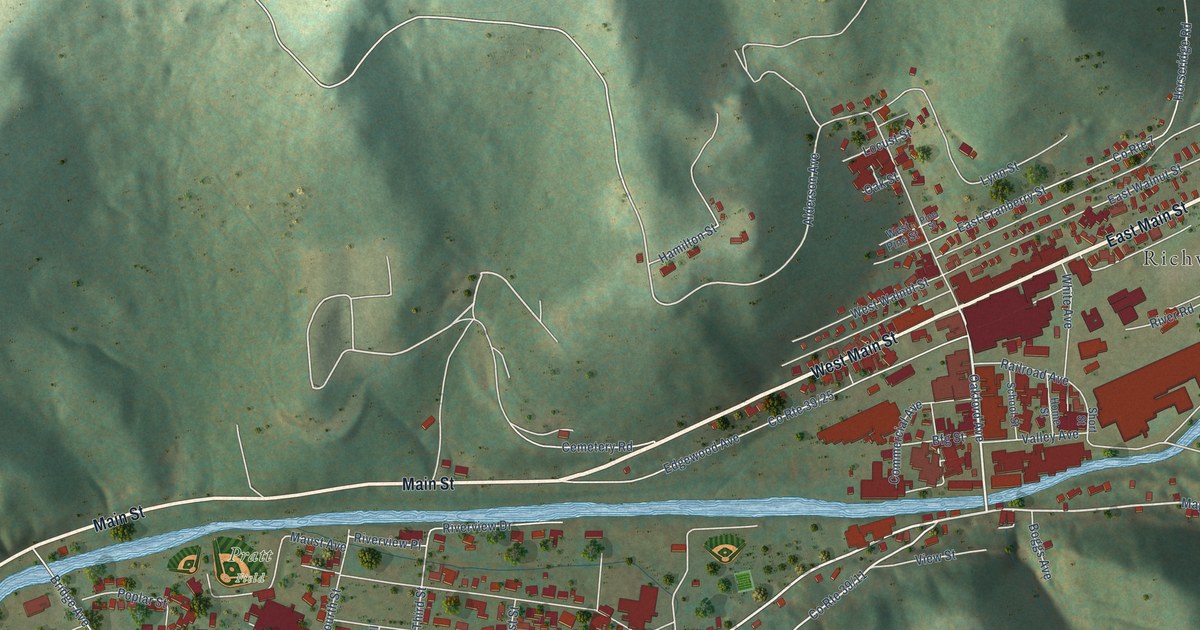 Map of Richwood, West Virginia in 2026
