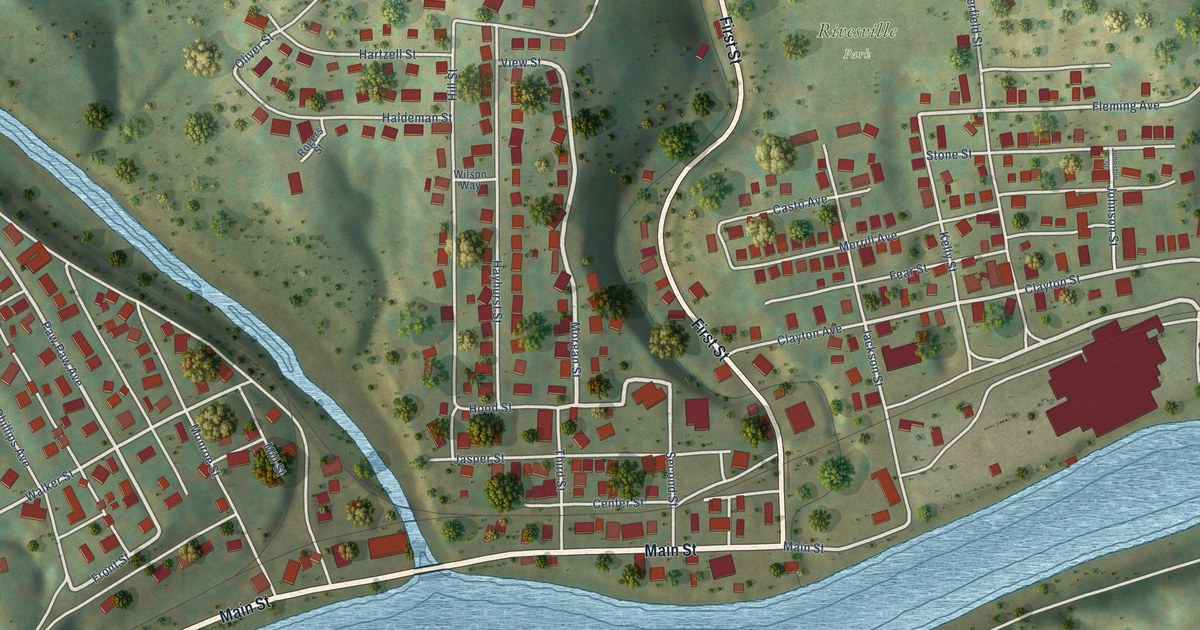 Map of Rivesville, West Virginia in 2026