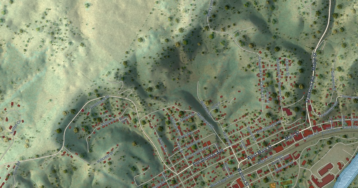Map of Ronceverte, West Virginia in 2026