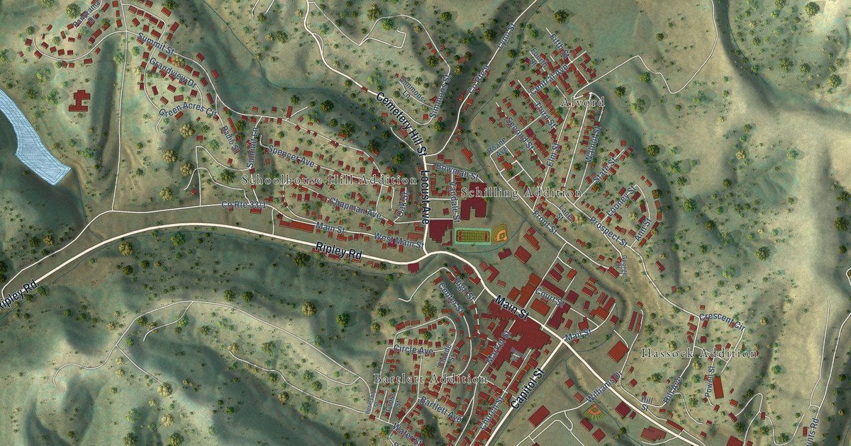 Map of Spencer, West Virginia in 2026
