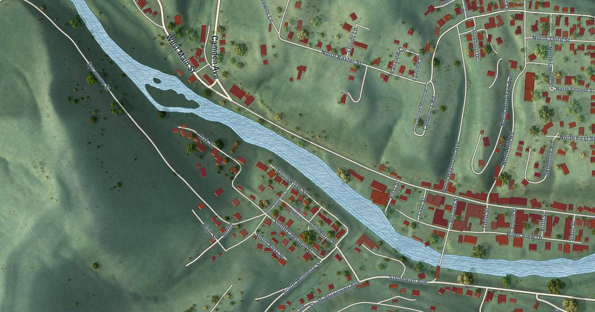 Map of Sutton, West Virginia in 2026
