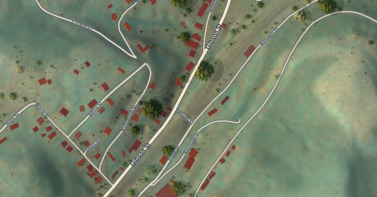 Map of Tunnelton, West Virginia in 2026