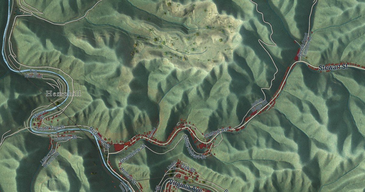 Map of Welch, West Virginia in 2026
