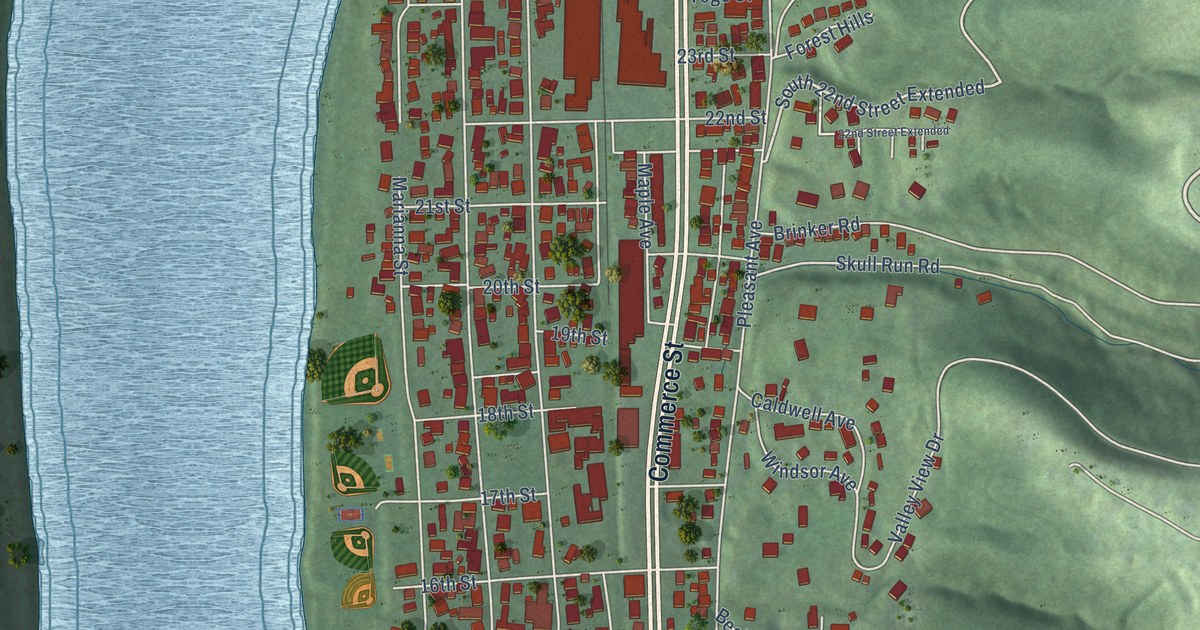Map of Wellsburg, West Virginia in 2026