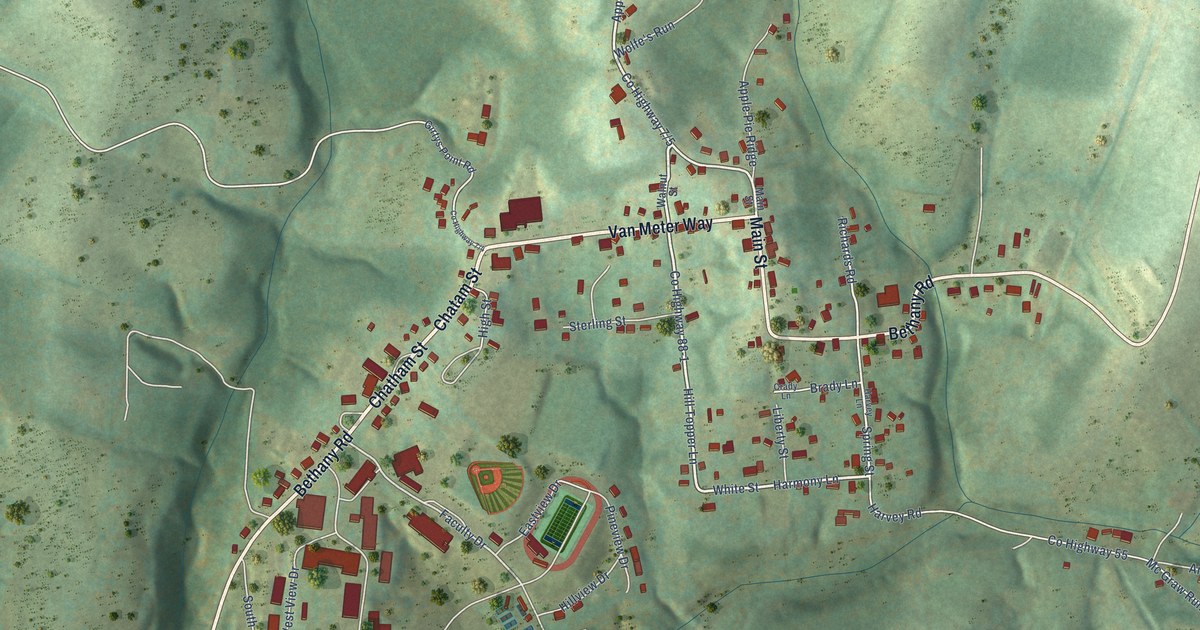 Map of West Liberty, West Virginia in 2026