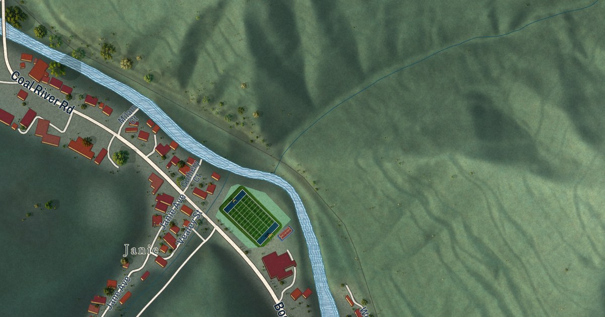 Map of Whitesville, West Virginia in 2026