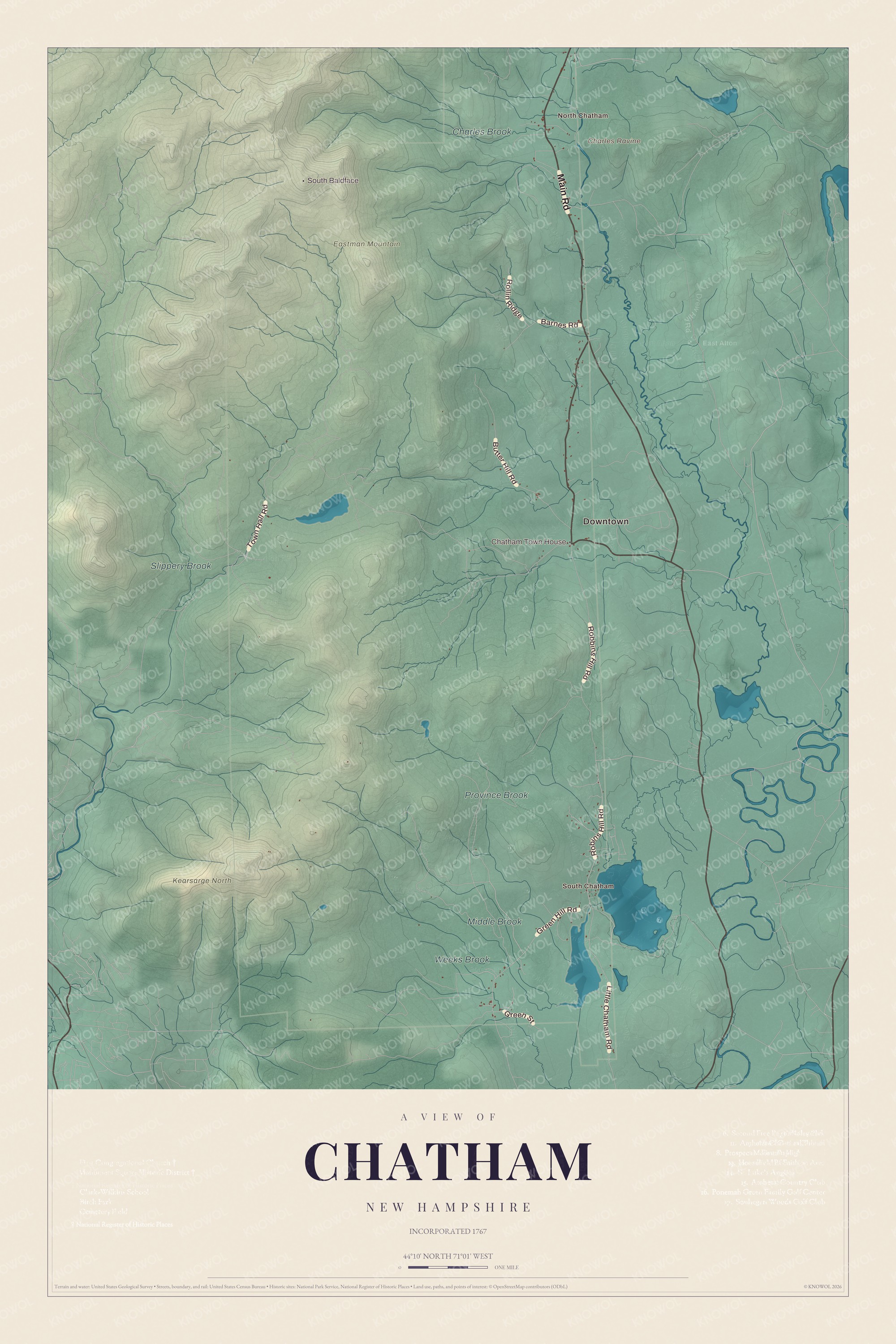 Watermarked full-map preview of Chatham, New Hampshire