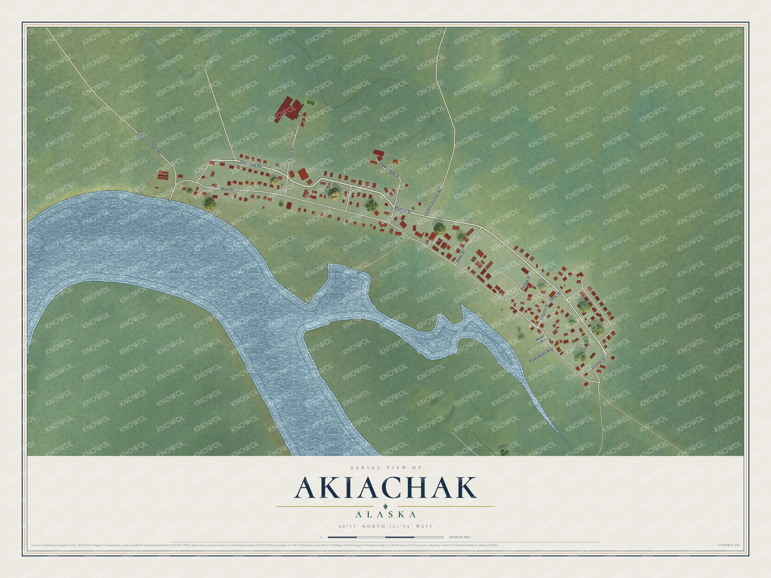 Watermarked full-map preview of Akiachak, Alaska