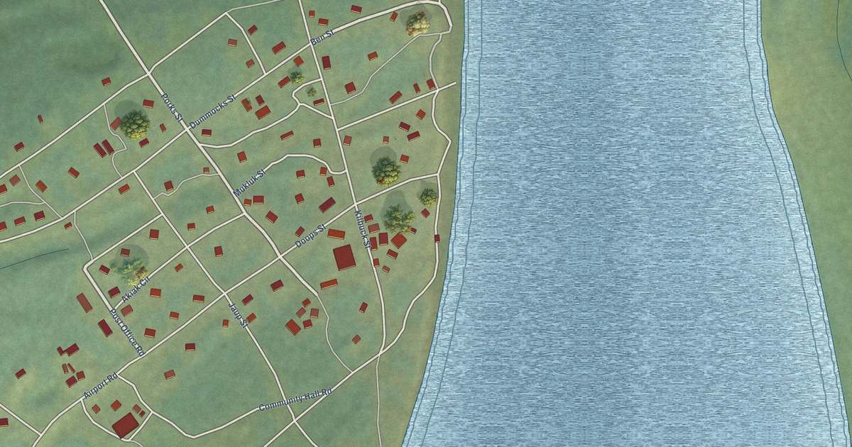 Map of Akiak, Alaska in 2026