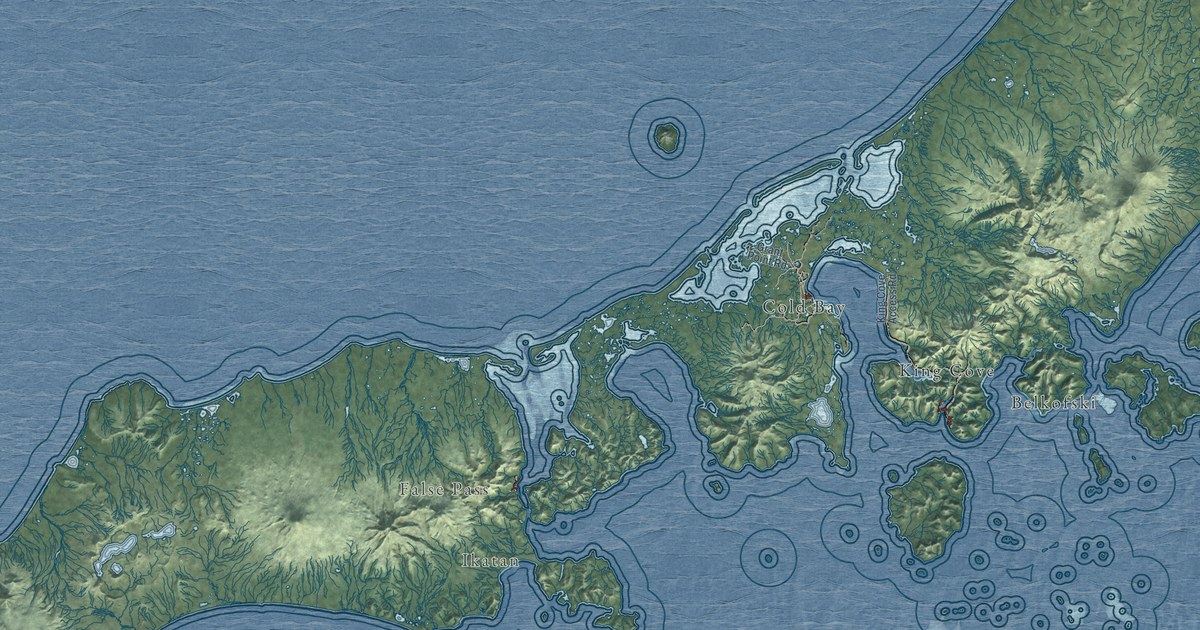 Map of Aleutians East, Alaska in 2026