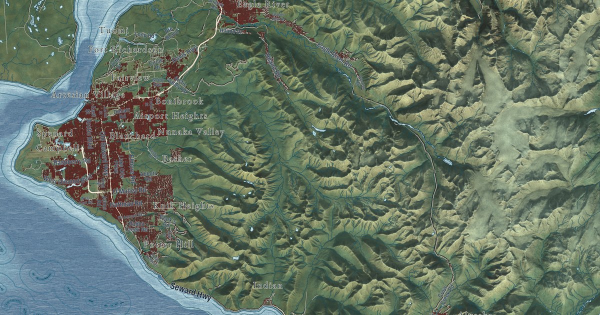 Map of Anchorage, Alaska in 2026