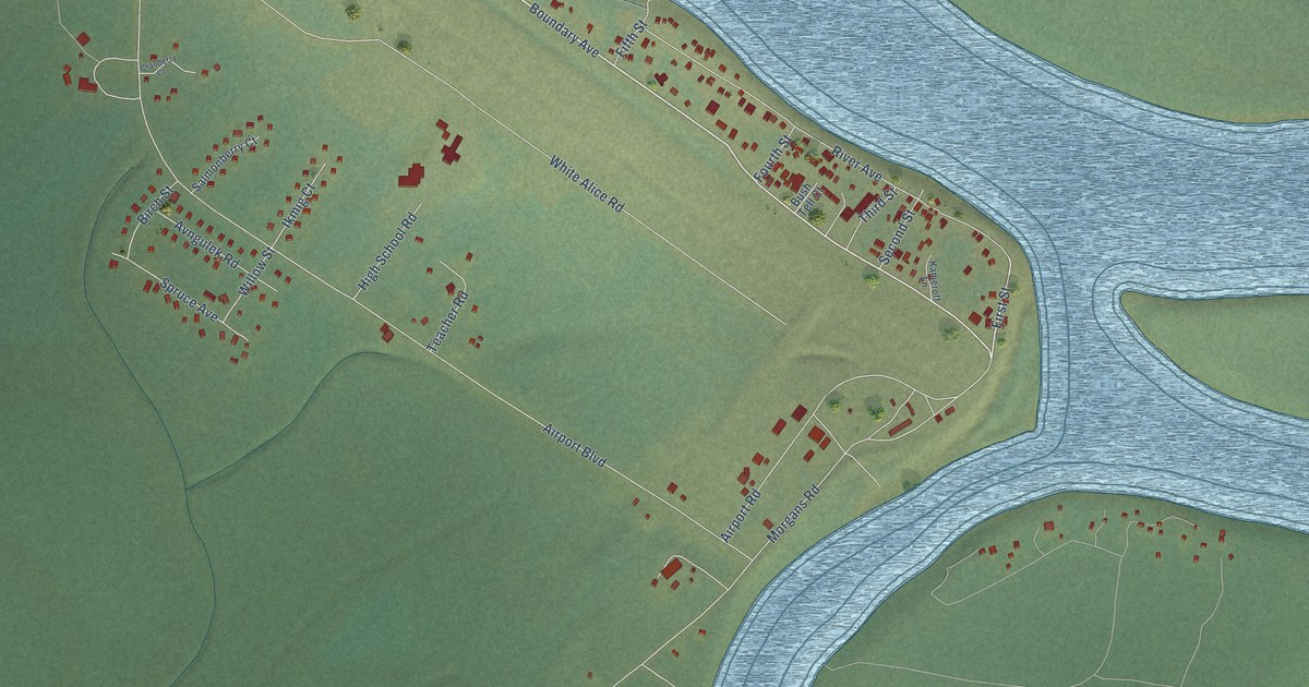 Map of Aniak, Alaska in 2026