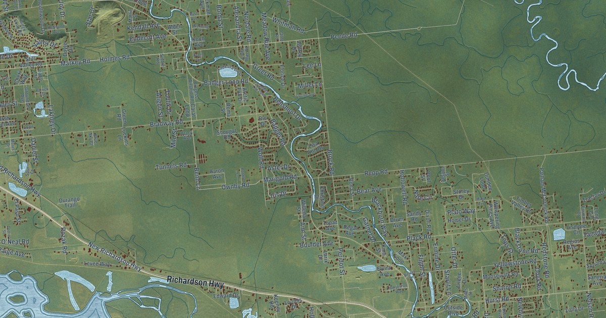 Map of Badger, Alaska in 2026