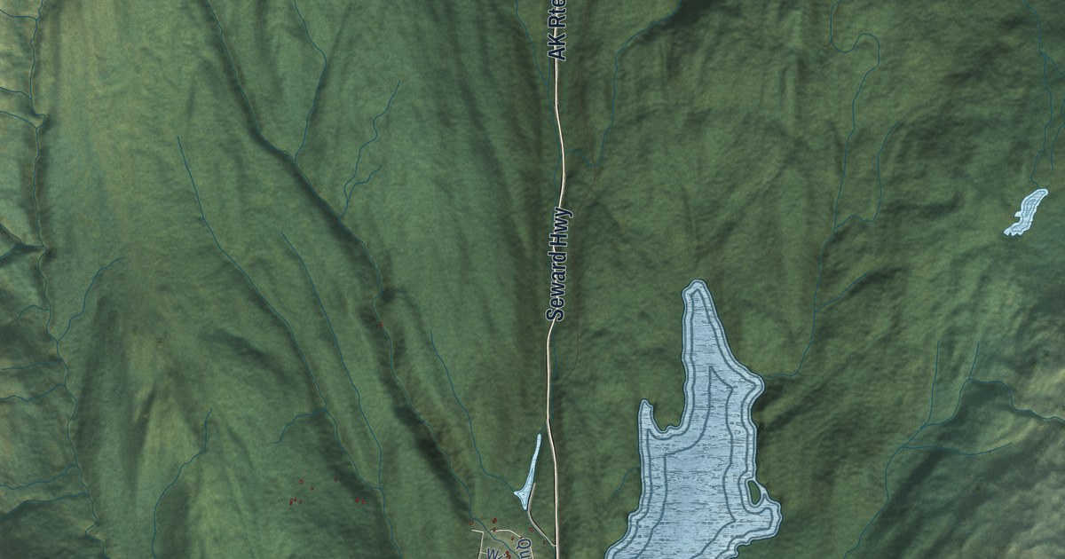 Detailed Map of Bear Creek, Alaska