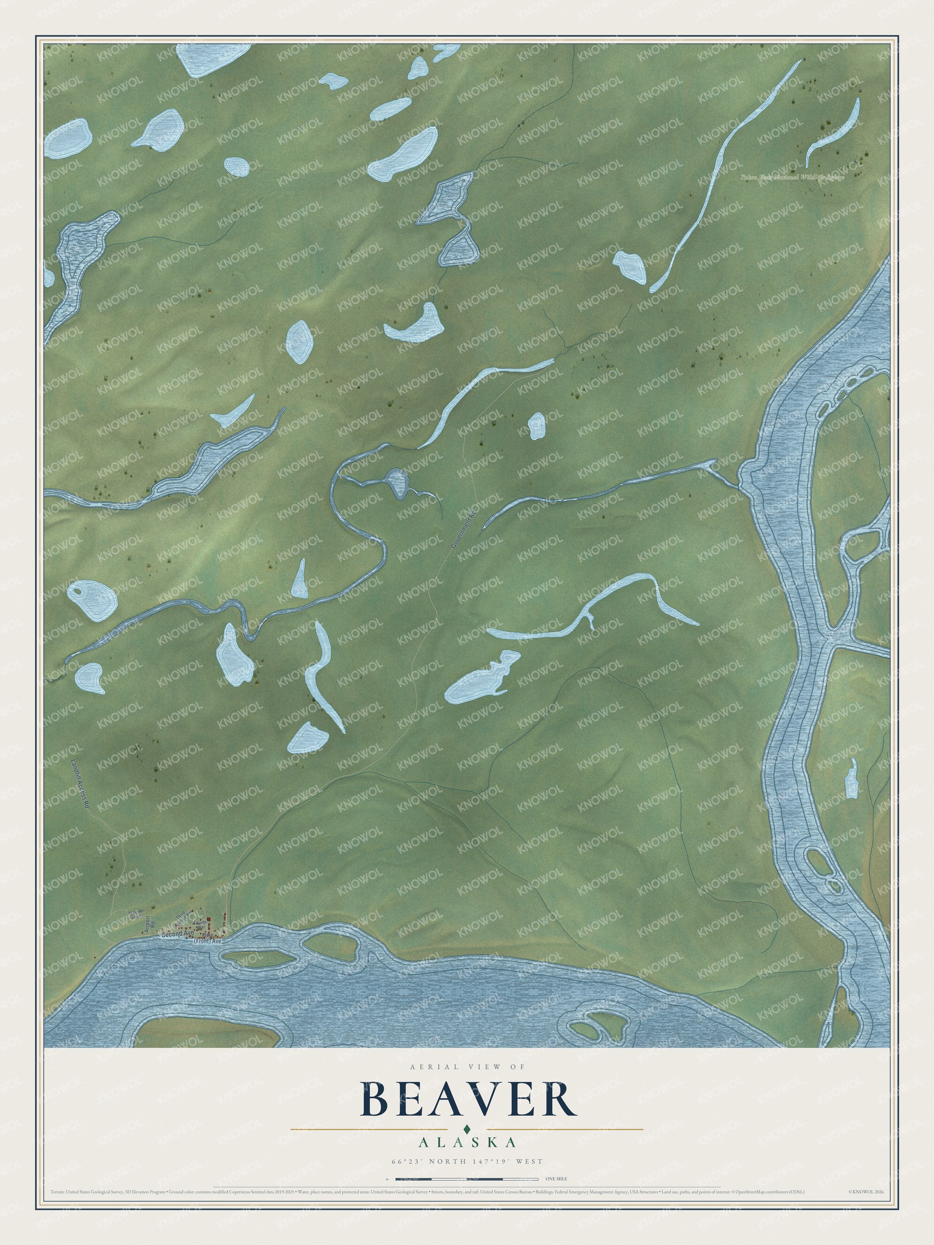 Watermarked full-map preview of Beaver, Alaska