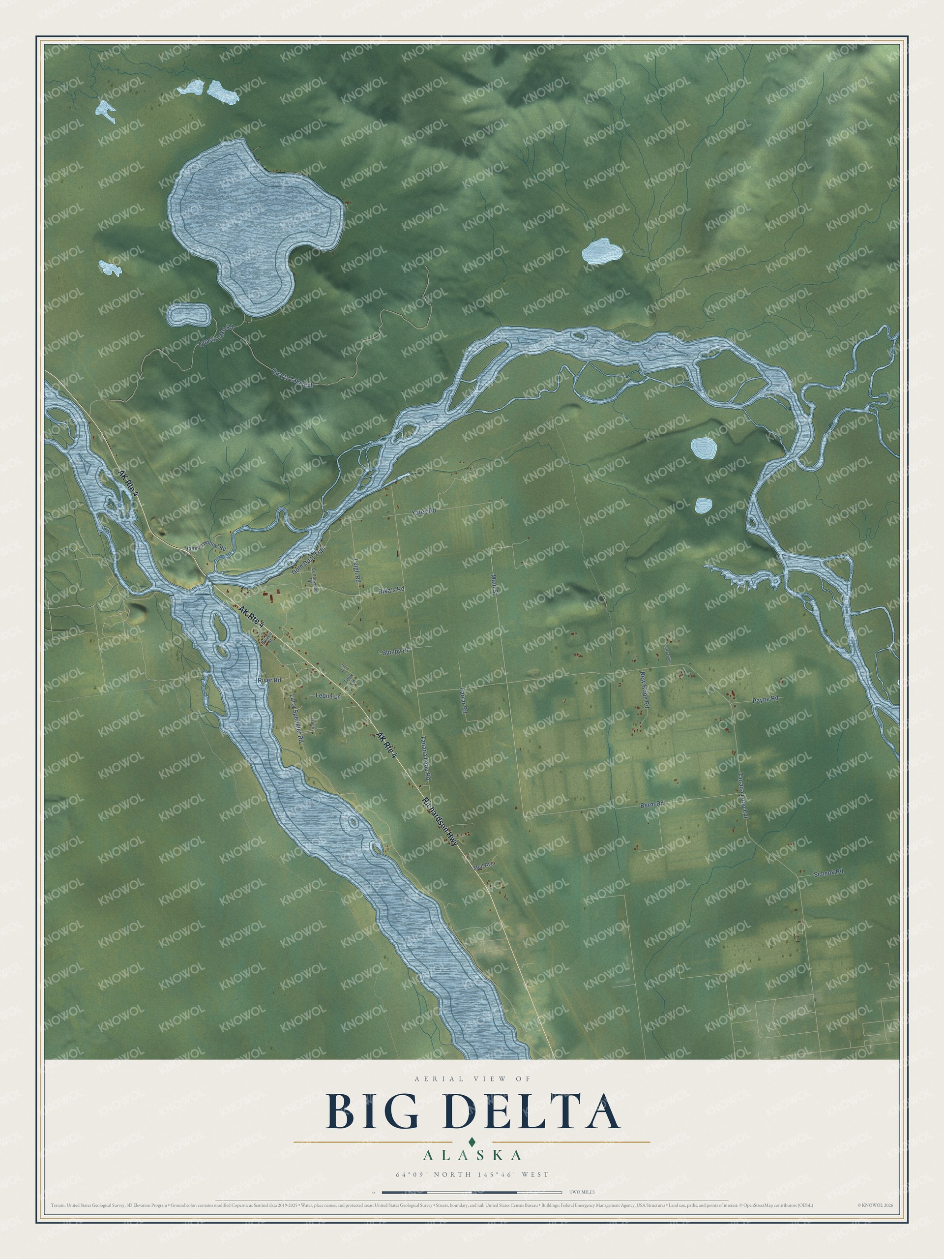 Watermarked full-map preview of Big Delta, Alaska