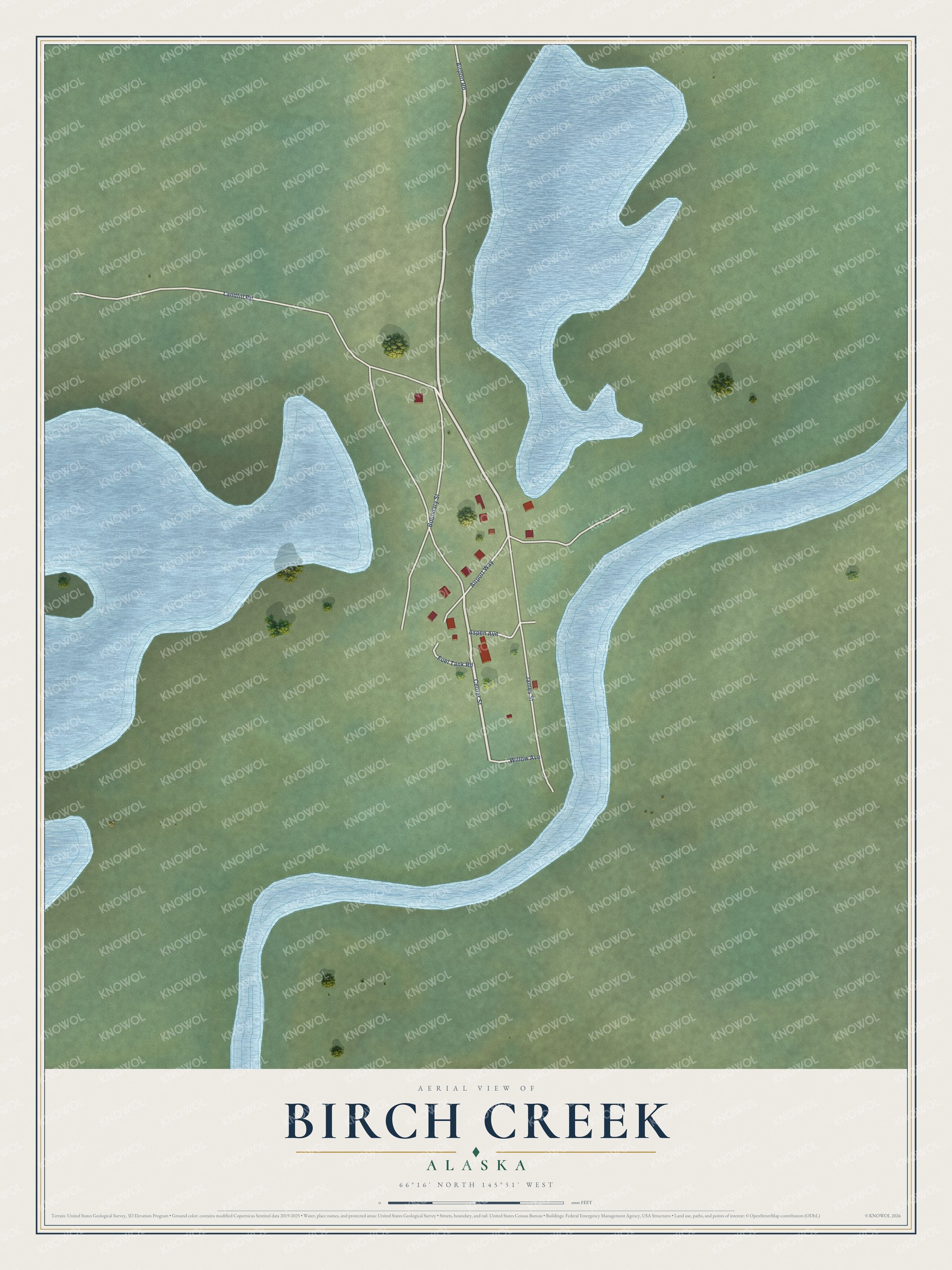 Watermarked full-map preview of Birch Creek, Alaska