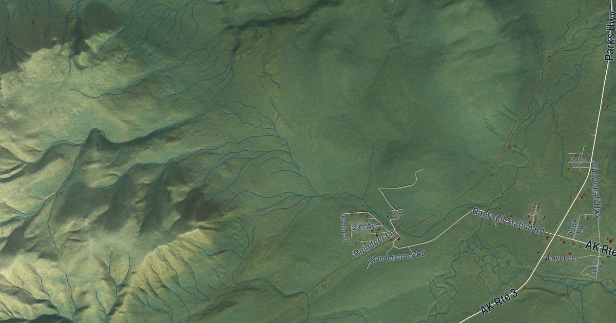 Detailed Map of Cantwell, Alaska