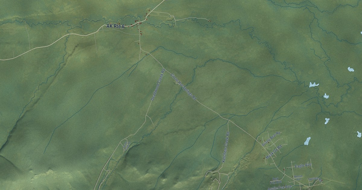 Detailed Map of Central, Alaska