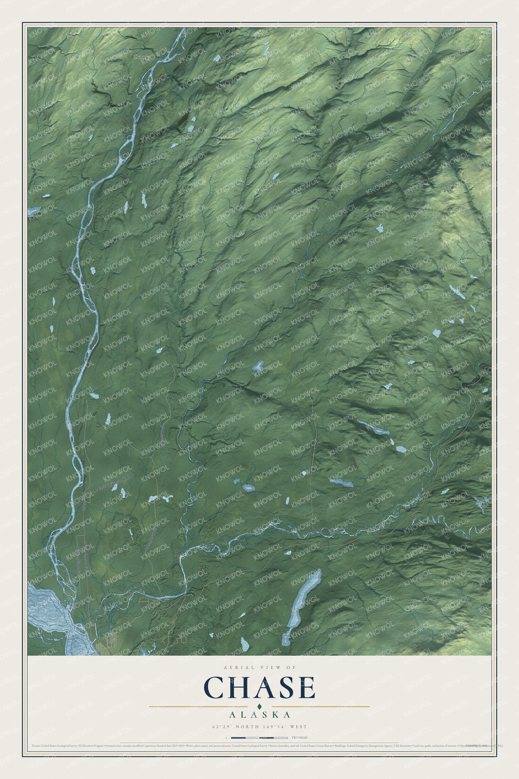 Watermarked full-map preview of Chase, Alaska