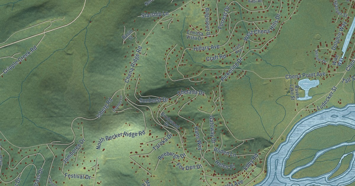 Map of Chena Ridge, Alaska in 2026