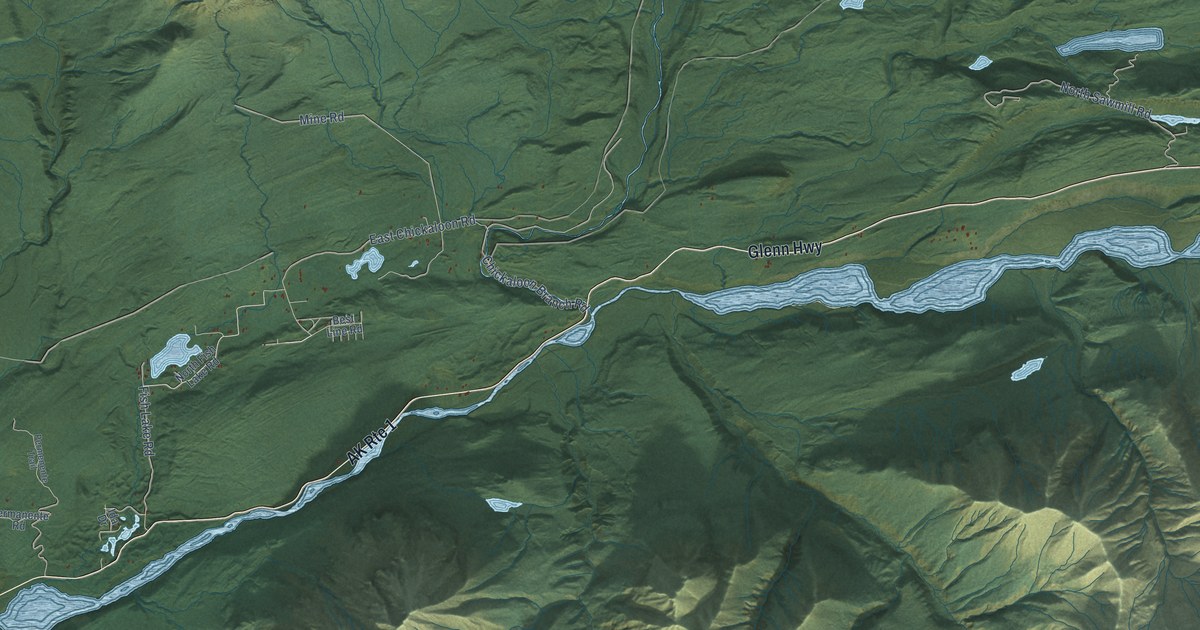 Detailed Map of Chickaloon, Alaska