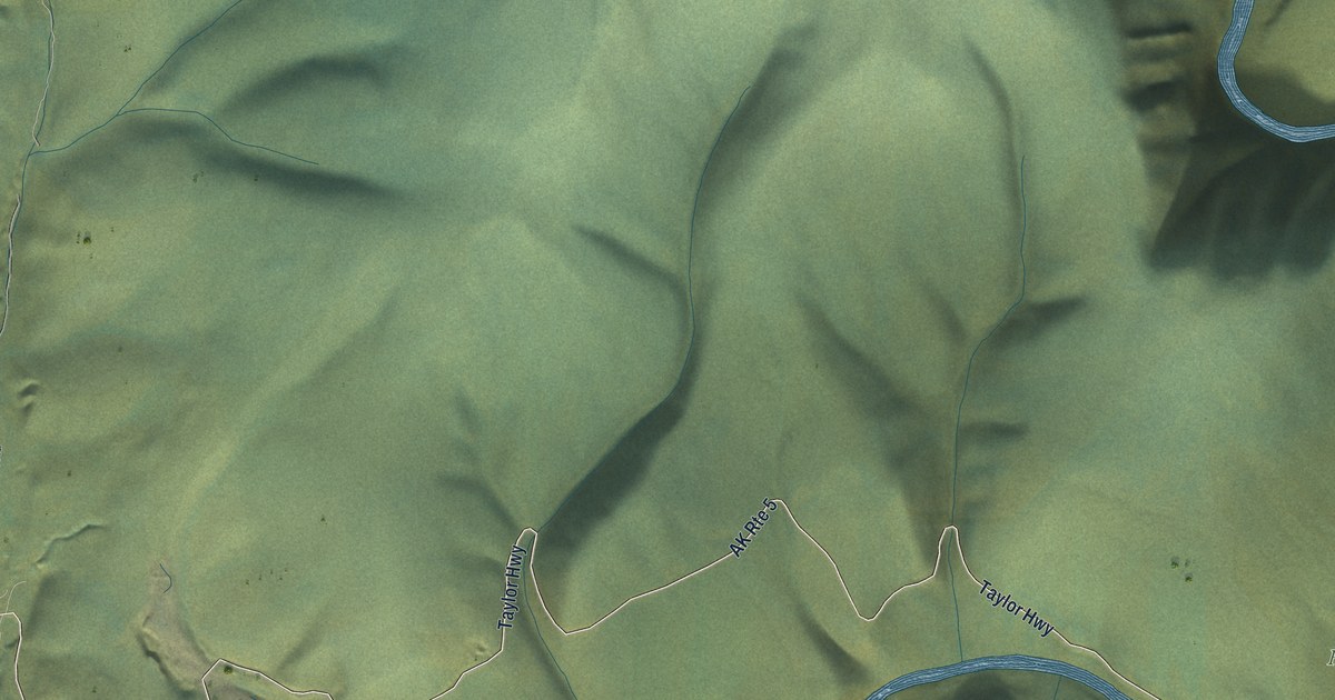 Detailed Map of Chicken, Alaska