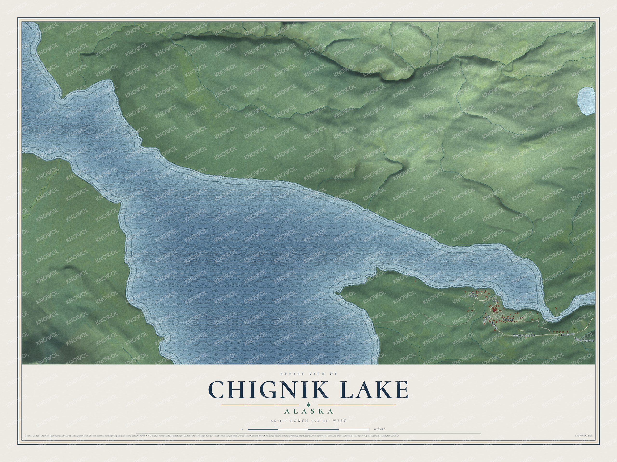 Watermarked full-map preview of Chignik Lake, Alaska